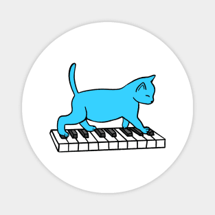 Cat Playing Piano Magnet